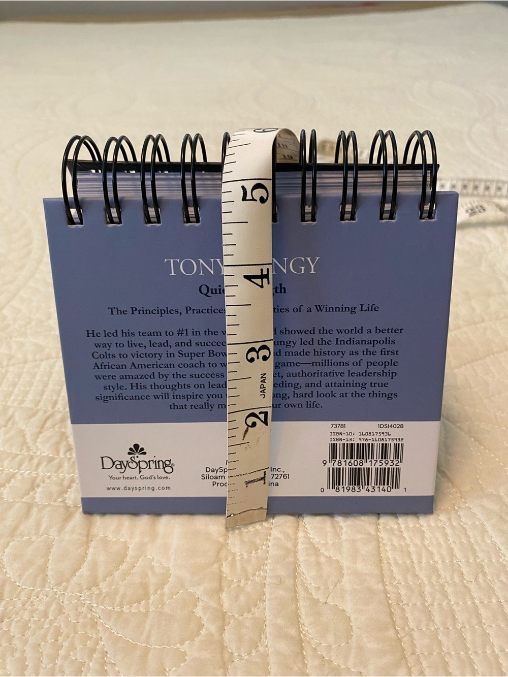 Tony Dungy Quiet Strength Desk Flip Calendar - Navy - Picture 11 of 11